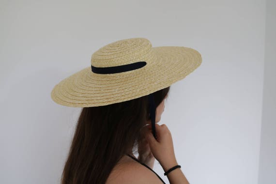 Straw hat, Straw Boater woman hat, sun hat, summer hat, spring hat, Wedding Hat, chapeau de paille, Strohhut, sombrero de paja