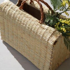 Reed Bag, Portuguese basket, Rietmand, Korb, handbag, market bag, summer basket, paja basket, natural basket, panier, shopping bag. image 3