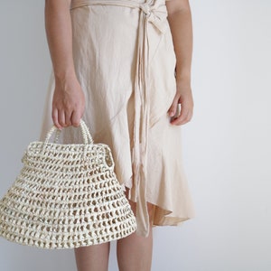 Straw bag, summer bag, beach bag, straw handwoven basket, gift for her, sac de paille, panier, basket of paglia, straw handbag. image 9