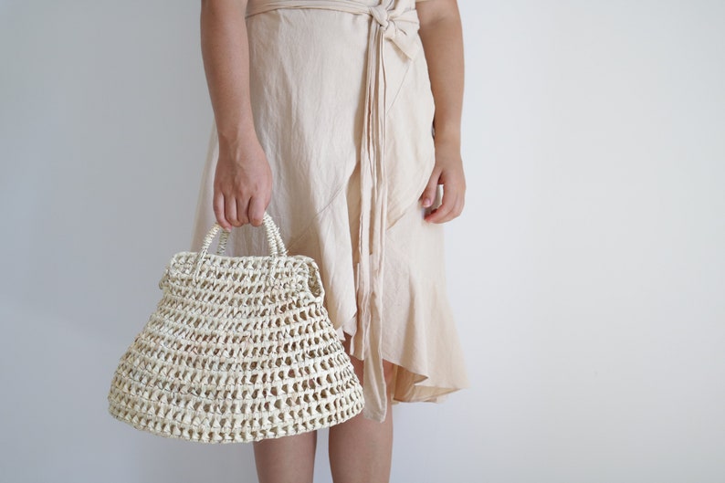 Straw bag, summer bag, beach bag, straw handwoven basket, gift for her, sac de paille, panier, basket of paglia, straw handbag. image 9