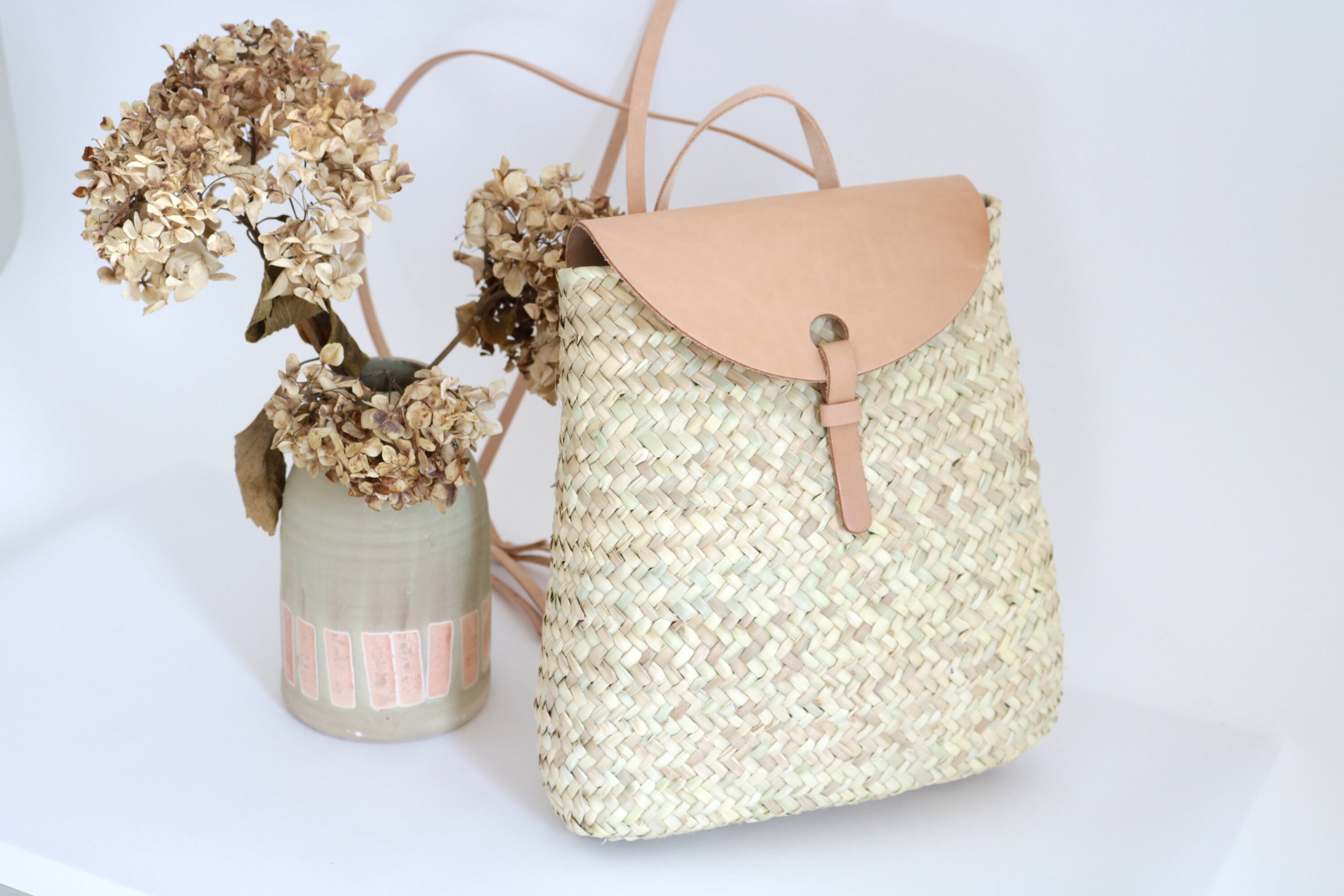 Straw Backpack Straw Bag Beach Bag Summer Backpack French Etsy