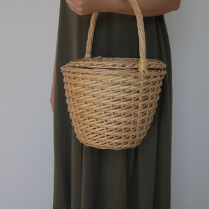 Jane Birkin Basket medium, market bag, round wicker basket, panier rond, cesto de mimbre fruit basket panier jane birkin, Jane Birkin Korb image 6