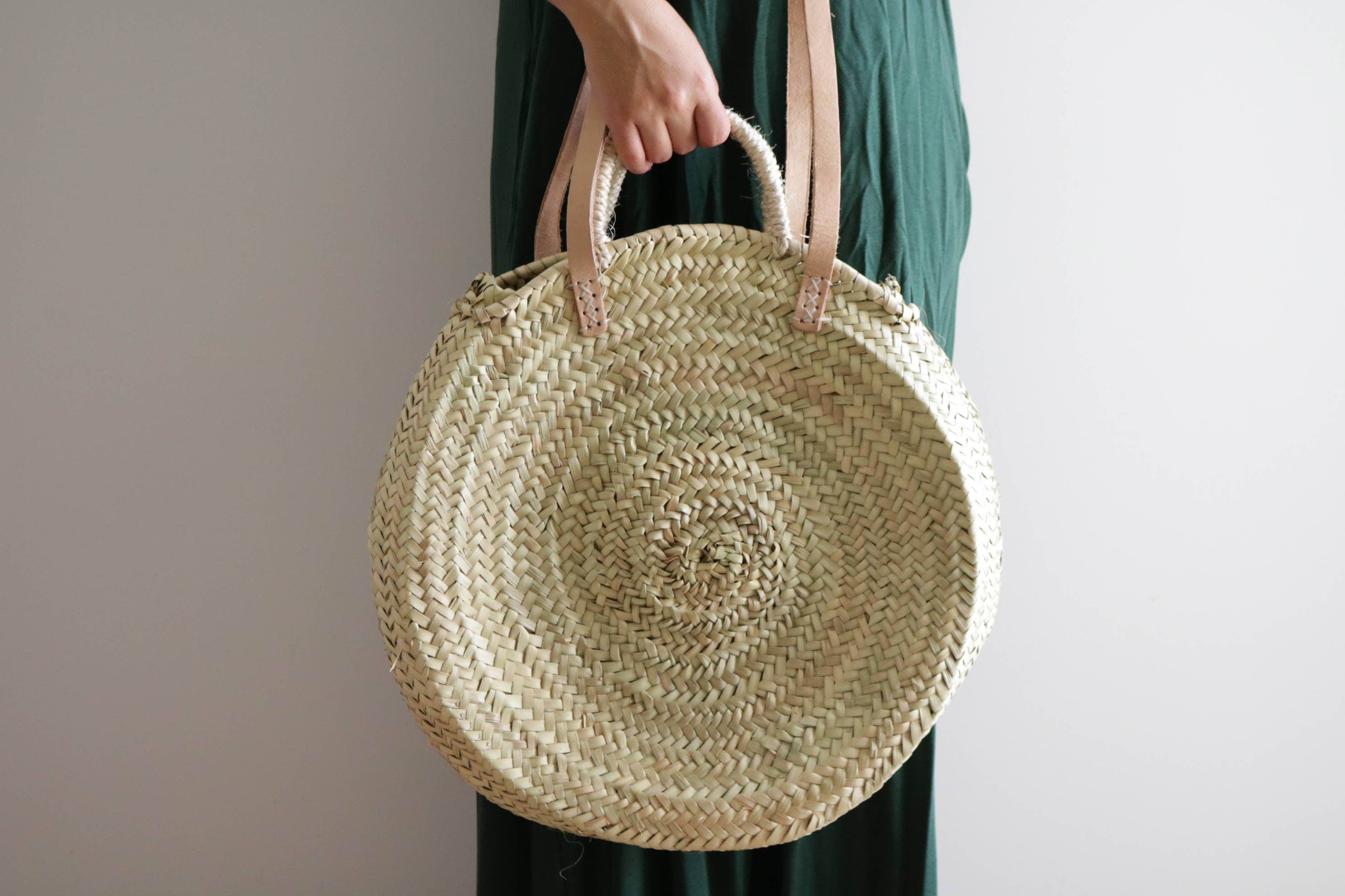 Basket Round Straw Beach Bag Raffia Small Round Straw Bag Round