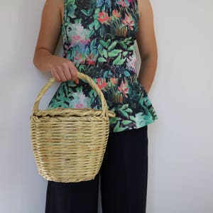 Wicker Basket With Lid Jane Birkin Basket Daisy L Christmas -  Finland