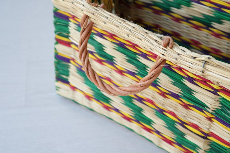 summer bag reed bag portuguese bag Market straw bag panier de paille vegan bag cesta de paja. colourful bag shopping bag Korb