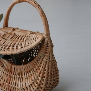 Wicker bag, Straw bag, Gondola basket bag, straw purse, market bag, sac de paille, Strohsack. image 7