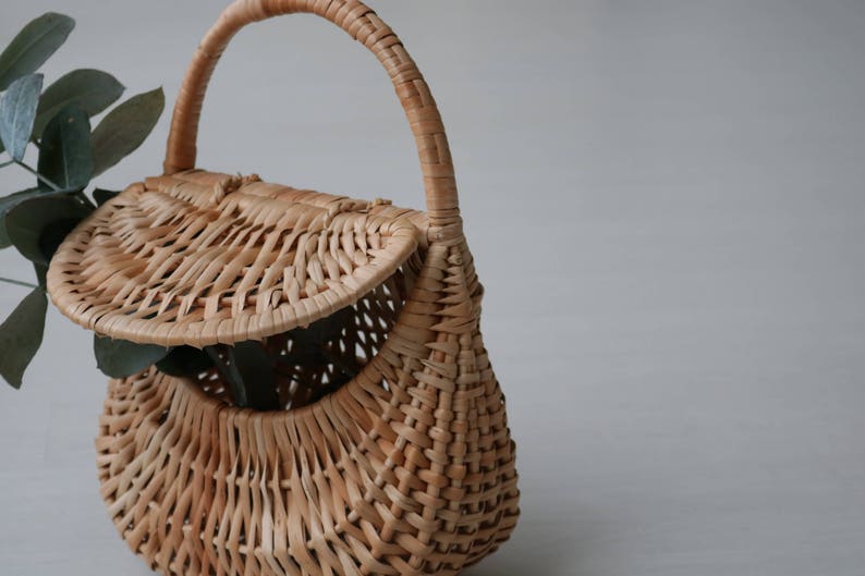 Wicker bag, Straw bag, Gondola basket bag, straw purse, market bag, sac de paille, Strohsack. image 7