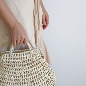 Straw bag, summer bag, beach bag, straw handwoven basket, gift for her, sac de paille, panier, basket of paglia, straw handbag. image 8