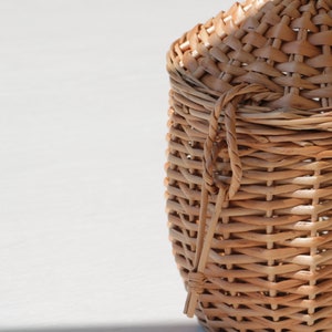 Wicker bag, Jane Birkin basket, straw bag, Bolso de mimbre, panier en osier, panier rond, sac osier, round basket, Wickeltasche, summer bag. image 5