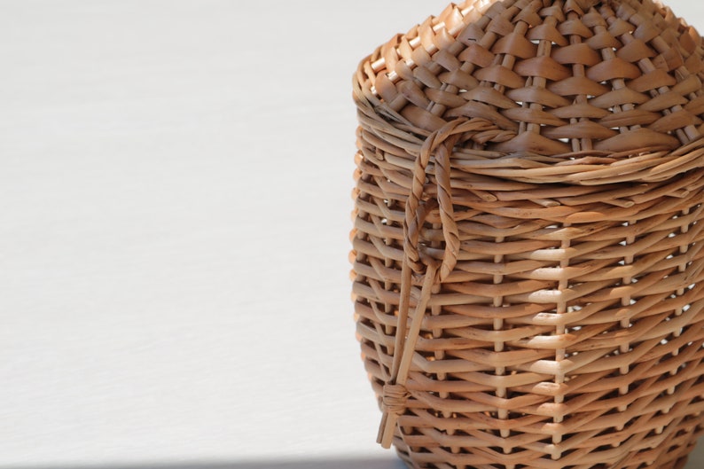 Wicker bag, Jane Birkin basket, straw bag, Bolso de mimbre, panier en osier, panier rond, sac osier, round basket, Wickeltasche, summer bag. image 5