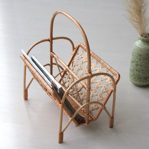 Wicker magazine rack, rattan shelf, wicker magazine holder, magazine holder, magazine holder, Zeitungsständer, magazine holder image 4