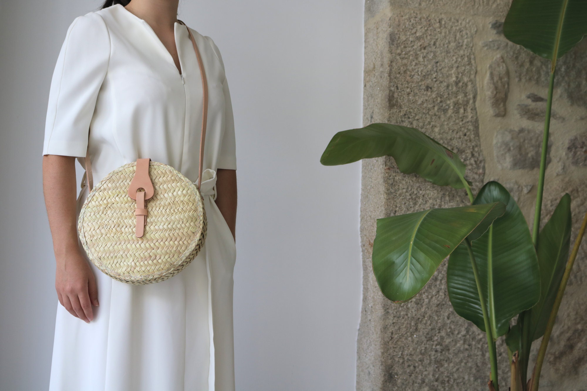 sac panier rond bandouliere