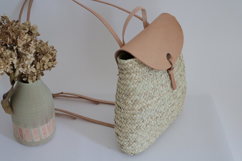 straw beach bag backpack