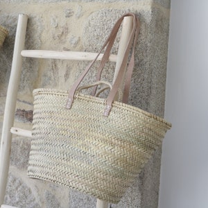 Straw bag, straw basket, market basket, beach bag, market bag, straw basket, grocery market bag, beach basket, Wholesale straw basket image 3