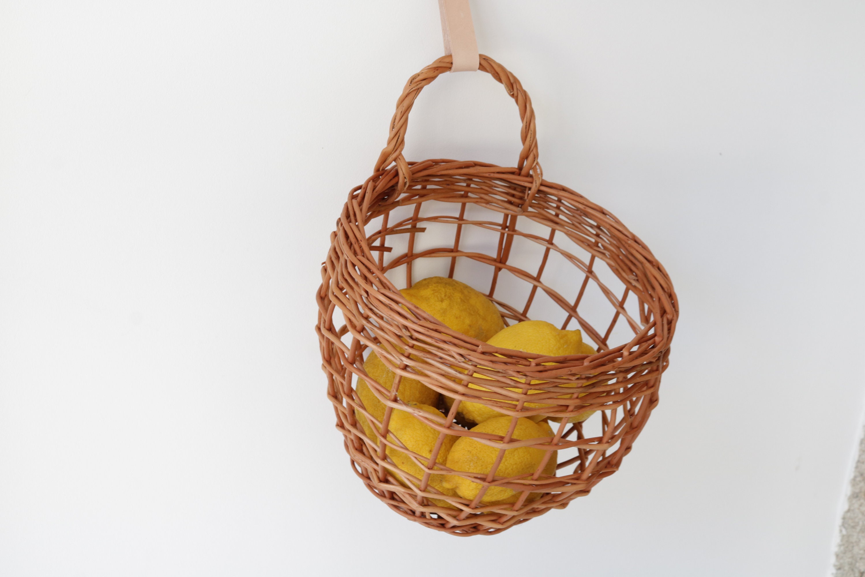 Hanging basket Onions basket wicker basket kitchen basket Etsy