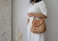 Wicker bag, wicker basket, Straw bag, Gondola basket bag, straw purse, market bag, sac de paille, Strohsack, market basket, gift for her product logo