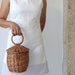 Wicker bag, jane birkin basket, straw bag, bolso de mimbre, panier en osier, panier rond, sac osier, round basket, Wickeltasche, summer bag.