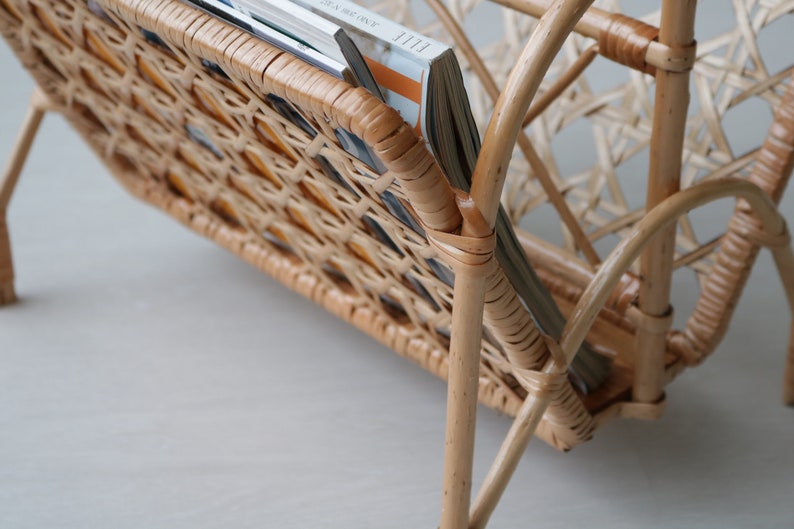 Wicker magazine rack, rattan shelf, wicker magazine holder, magazine holder, magazine holder, Zeitungsständer, magazine holder image 5