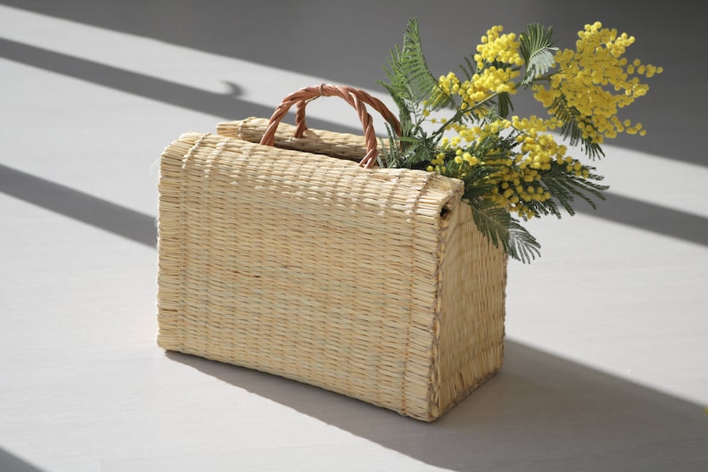Reed Bag, Portuguese basket, Rietmand, Korb, handbag, market bag, summer basket, paja basket, natural basket, panier, shopping bag. image 1