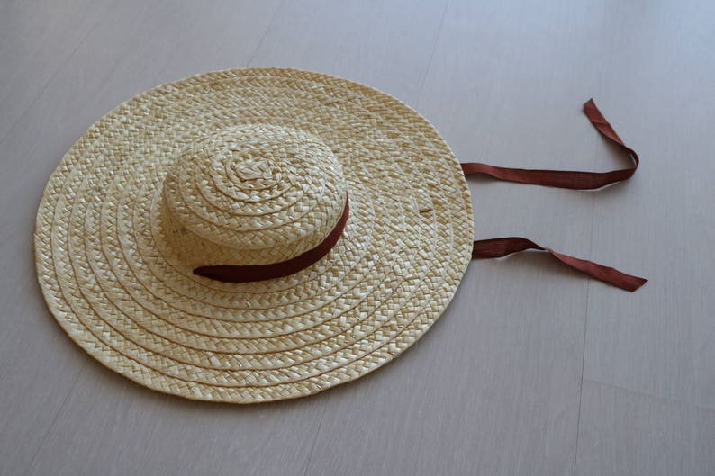 Chapeau de paille, chapeau de femme Straw Boater, chapeau dété, chapeau de printemps, chapeau de mariage, chapeau de paille, Strohhut, sombrero de paja. image 4