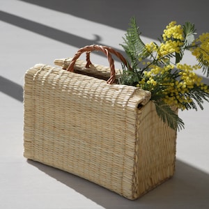 Reed Bag, Portuguese basket, Rietmand, Korb, handbag, market bag, summer basket, paja basket, natural basket, panier, shopping bag. image 2