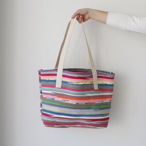 Einkaufstasche, Markttasche, Eco Reusable Bag, Strandtasche, vegane Tasche, bunte Tasche, Baumwolltasche, sac en coton, sac de plage, Strandtasche Bild 2