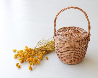 Jane Birkin Basket, bolso Jane Birkin, bolsa de mercado, cesta de mimbre redonda, panier rond, cesta de picnic, cesta de frutas, panier jane birkin