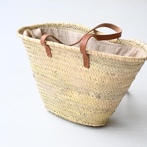 Shoulder straw bag, market bag, beach basket, market basket, panier de paille, eco friendly gift, holidays basket, palm basket