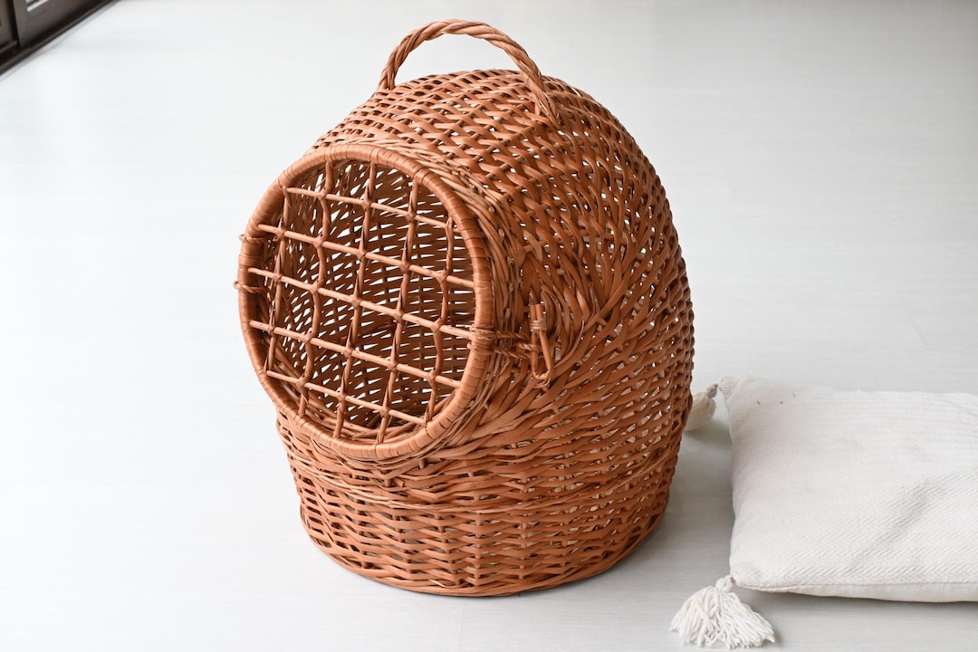 Wicker Pet Bed, Cat Bed, Cat Basket, Ecological Bed for Animals