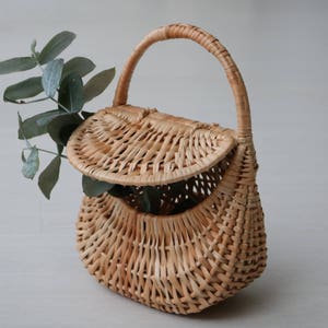 Wicker bag, Straw bag, Gondola basket bag, straw purse, market bag, sac de paille, Strohsack. image 6