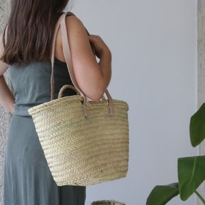 Straw bag, straw basket, market basket, beach bag, market bag, straw basket, grocery market bag, beach basket, Wholesale straw basket image 4