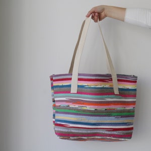 Einkaufstasche, Markttasche, Eco Reusable Bag, Strandtasche, vegane Tasche, bunte Tasche, Baumwolltasche, sac en coton, sac de plage, Strandtasche Bild 3