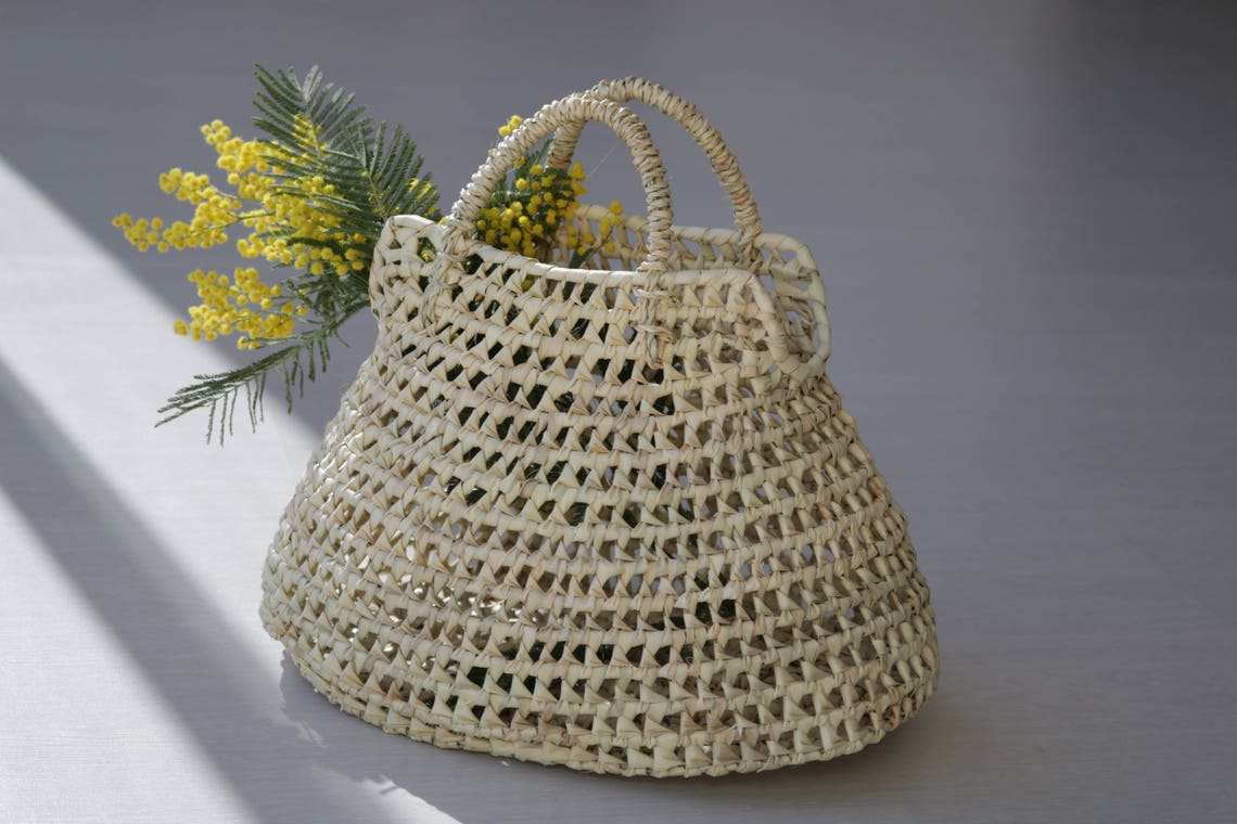 Straw bag summer bag beach bag straw handwoven basket gift image 0