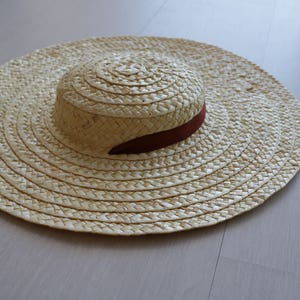 Chapeau de paille, chapeau de femme Straw Boater, chapeau dété, chapeau de printemps, chapeau de mariage, chapeau de paille, Strohhut, sombrero de paja. image 5