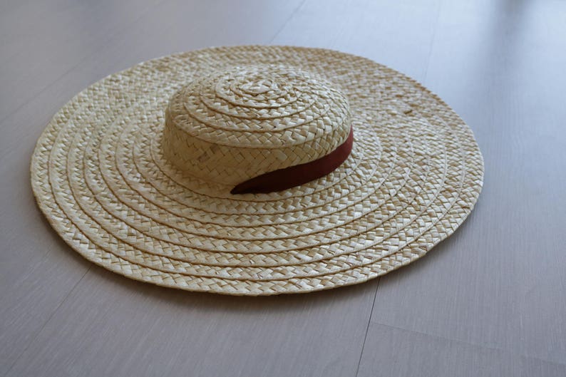 Straw hat, Straw Boater woman hat, summer hat, spring hat, Wedding Hat, chapeau de paille, Strohhut, sombrero de paja. zdjęcie 5