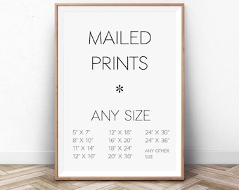 Printing Service, Any Print, Any Size, Mailed Print, Custom Printing, Print and Mail, Print and Ship, Wall Art Print, 11x14, 16x20, 24x36