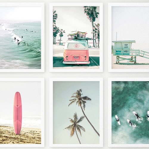 Large Framed Coastal Set of 3 Prints Framed Beach House Etsy