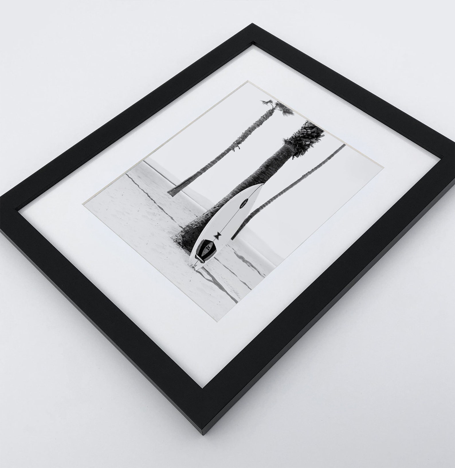 Framed Beach Wall Art Set of 3 Prints Framed Black and White Etsy