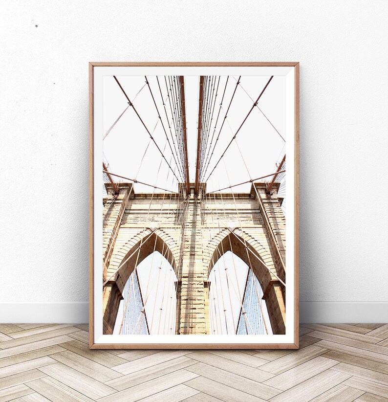 Brooklyn Bridge Poster New York Print Brooklyn Print NY Etsy