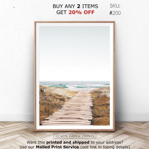 Küsten-Strand-Druck, Ozean-Wand-Kunst, Pastell-Meer-Foto, digitale Welle Poster, große Landschaft, Strand-Pfad, druckbare Wohnkultur, Ozean Natur