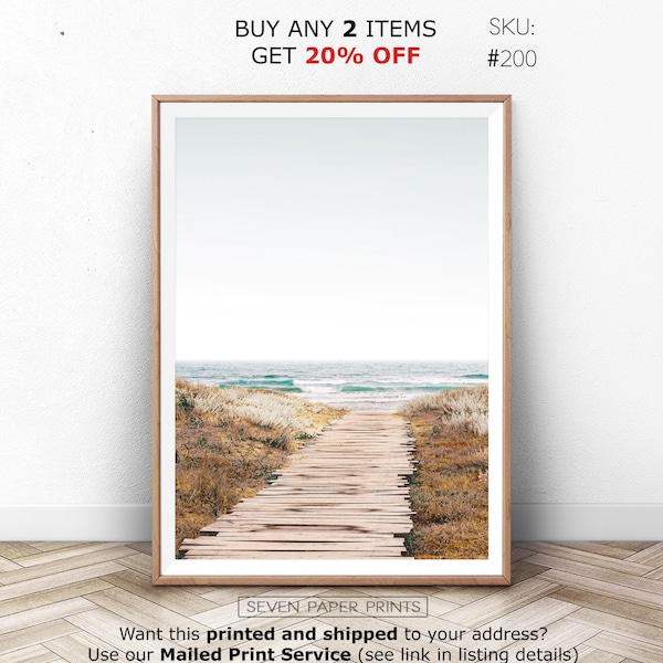 Coastal Beach Print, Ocean Wall Art, Pastel Sea Photo, Digital Wave Poster, Large Landscape, Beach Path, Printable Home Decor, Ocean Nature