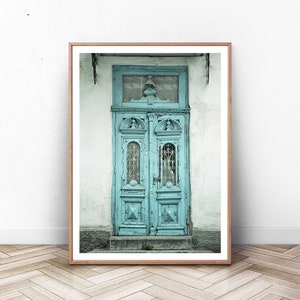 Blue Door Photography, Vintage Photography, Rustic Decor, Travel Photography, Farm House, Architecture Print, Old Rustic Door, Teal door