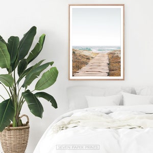Coastal Beach Print, Ocean Wall Art, Pastel Sea Photo, Digital Wave Poster, Large Landscape, Beach Path, Printable Home Decor, Ocean Nature image 5