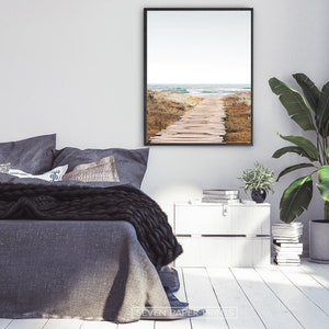 Coastal Beach Print, Ocean Wall Art, Pastel Sea Photo, Digital Wave Poster, Large Landscape, Beach Path, Printable Home Decor, Ocean Nature image 8