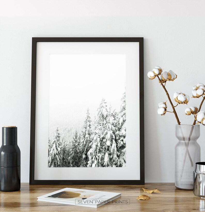 Winter Landscape Wall Art Snowy Forest Photo Printed and Etsy