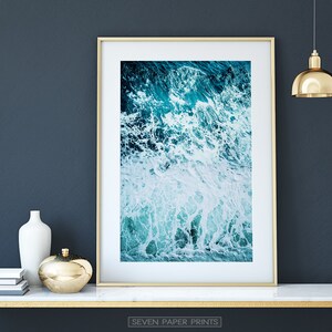 Ocean Wave Print, 3 Piece Wall Art, Ocean Poster Decor, 3 Piece Decor, Ocean Art Print, Water Beach Decor, Coastal, Water Instant Download image 6