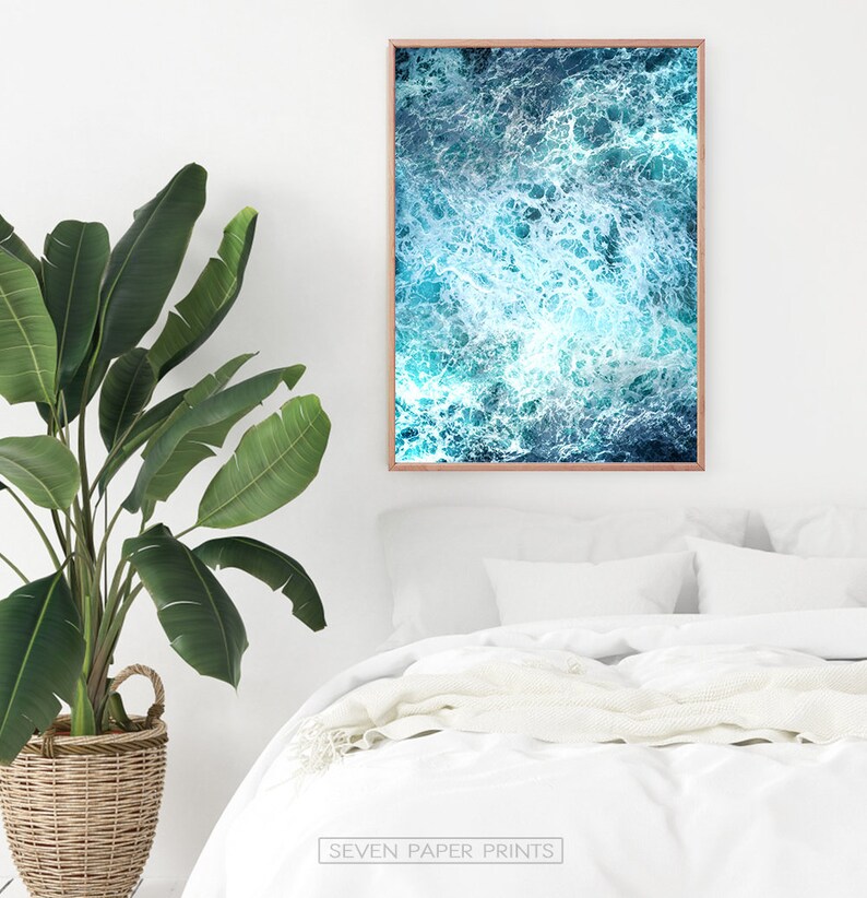 Ocean Wave Print, 3 Piece Wall Art, Ocean Poster Decor, 3 Piece Decor, Ocean Art Print, Water Beach Decor, Coastal, Water Instant Download image 10