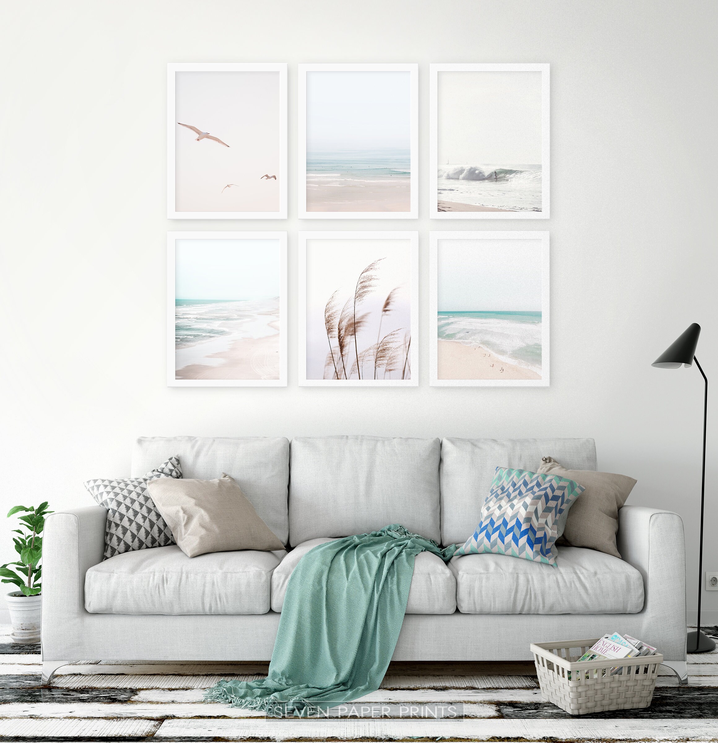 Blue Ocean Set of 6 Printed and Shipped Coastal Wall Art - Etsy Australia