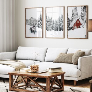Winter Wonderland Printable Set of 3 Piece. Christmas Gallery Wall Art ...
