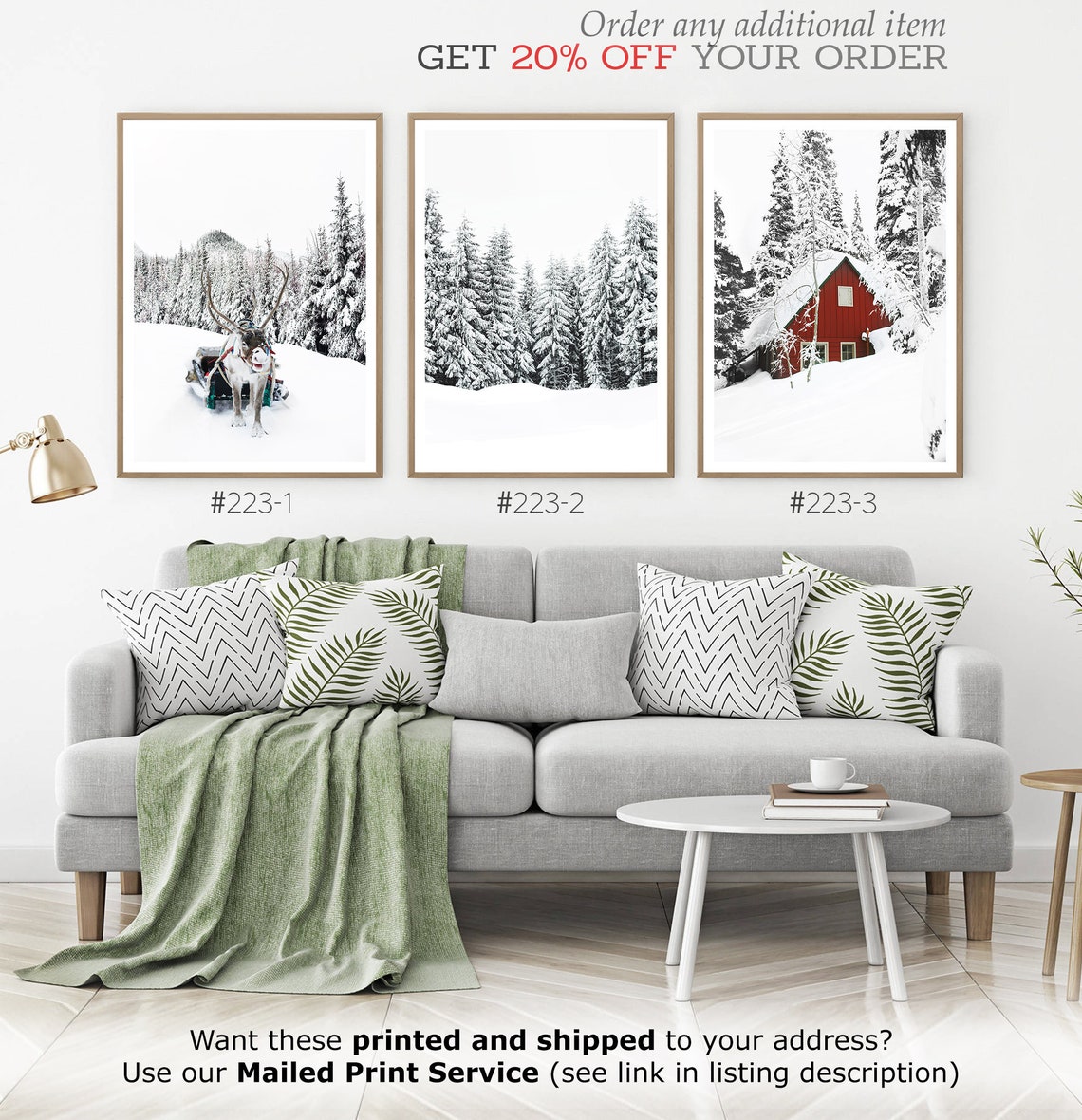 Winter Wonderland Printable Set of 3 Piece. Christmas Gallery - Etsy